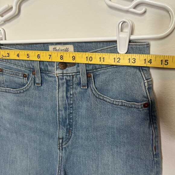 Madewell Women’s classic straight jeans size 25 high rise Cropped Blue Denim - Picture 4 of 13